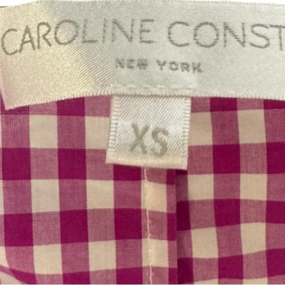 Caroline Constas Lena Gingham Wrap Dress Size XS Date Night Cocktail Party Check - Picture 5 of 5